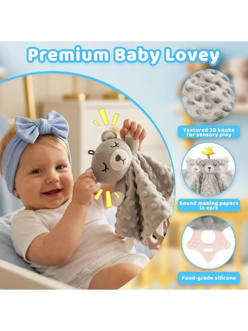 9-Piece Newborn Baby Boy Gift Set - Essentials, Swaddle Blanket, Rattle & More!